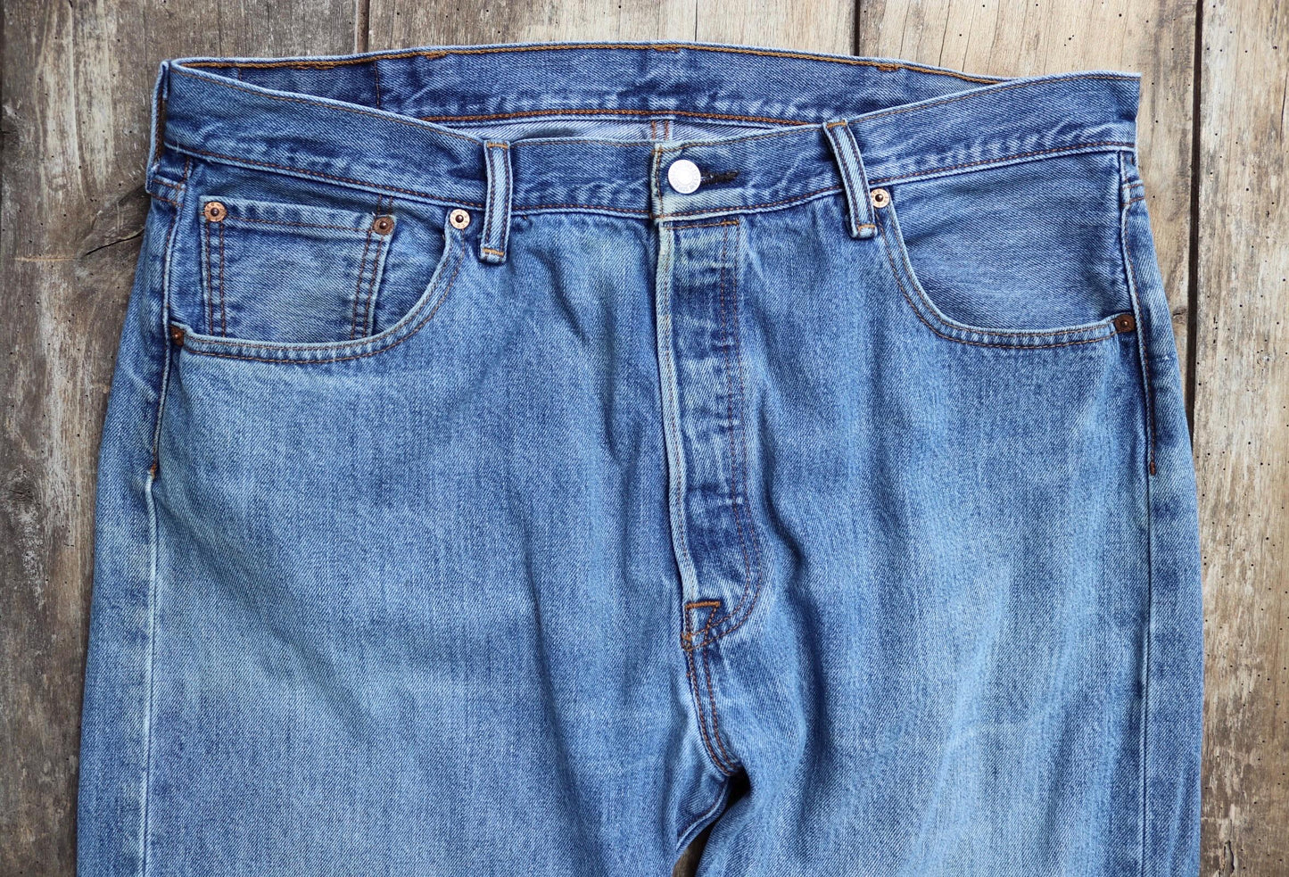 Vintage Levis 501 jeans - blue denim workwear - 38" x 32"