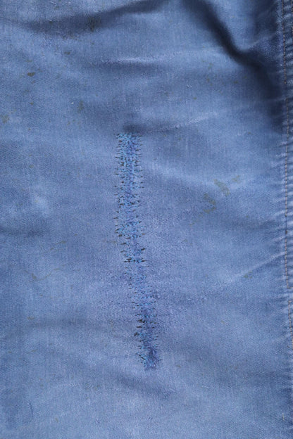 Vintage 1960s French workwear trousers - blue moleskin chore pants - 31” x 27”