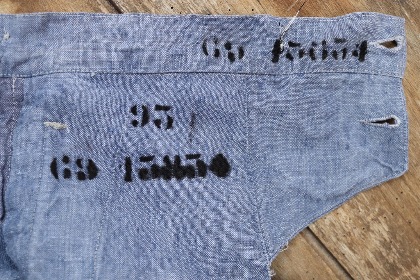 Vintage 1960s French linen sailor pants - wide leg - military workwear - 37" x 33"