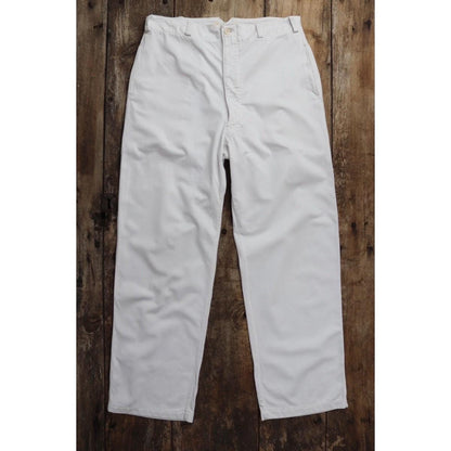 Vintage 1940s French white cotton naval trousers - Marine Nationale - 33” x 30” - riviera beach