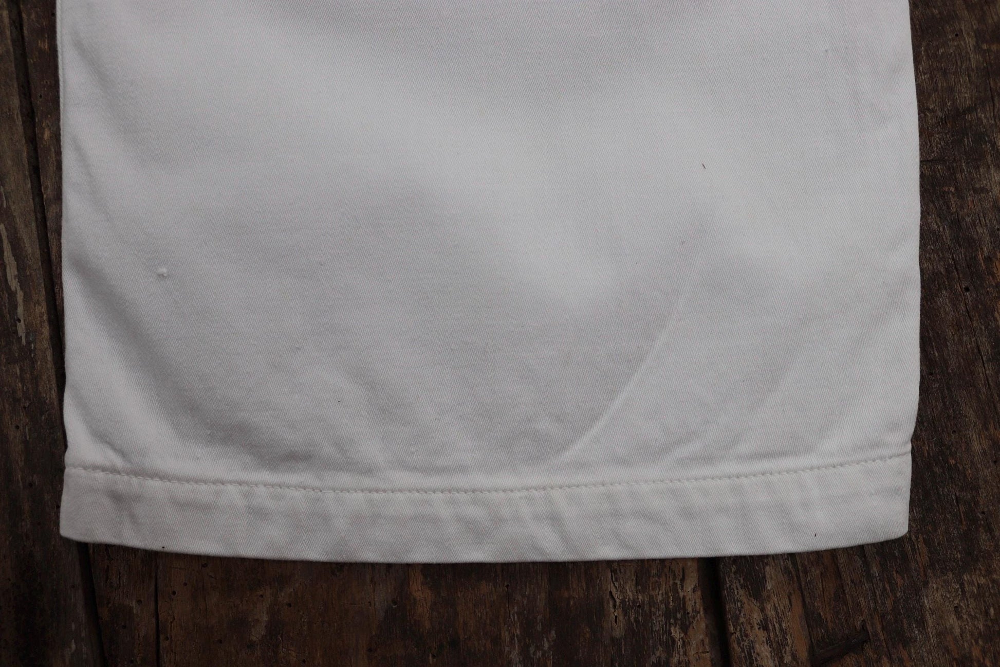 Vintage 1940s French white cotton naval trousers - Marine Nationale - 33” x 30” - riviera beach