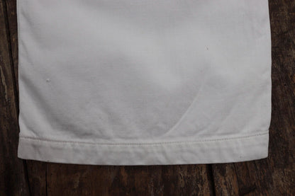 Vintage 1940s French white cotton naval trousers - Marine Nationale - 33” x 30” - riviera beach