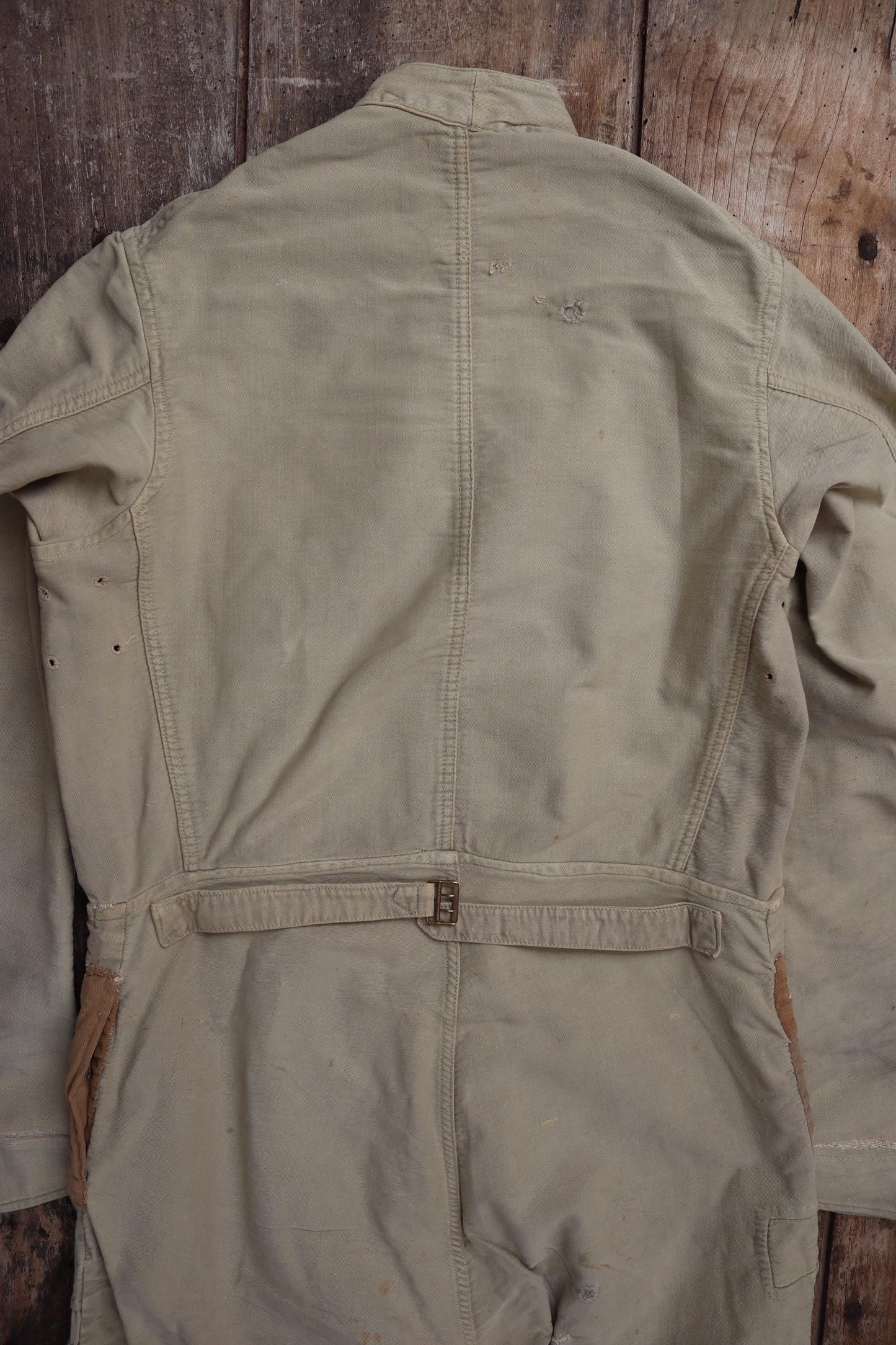 Vintage WW2 British workwear - 1940s overalls - mechanic coveralls - 43” x 37” x 26”