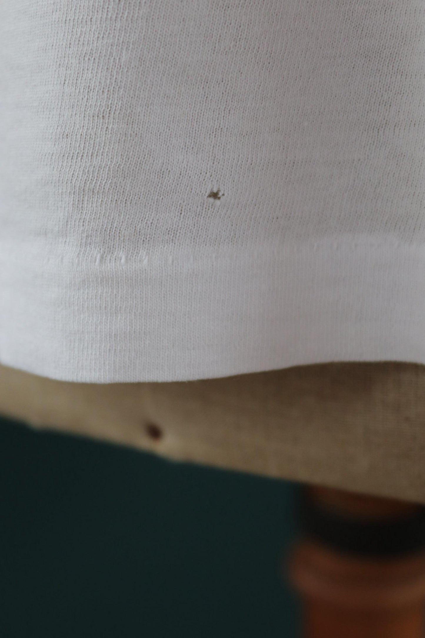 Vintage 1980s t shirt - plain white tee - 44” chest