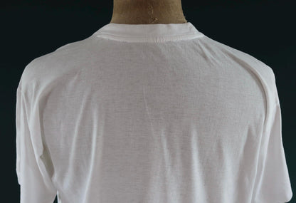 Vintage 1980s t shirt - plain white tee - 44” chest