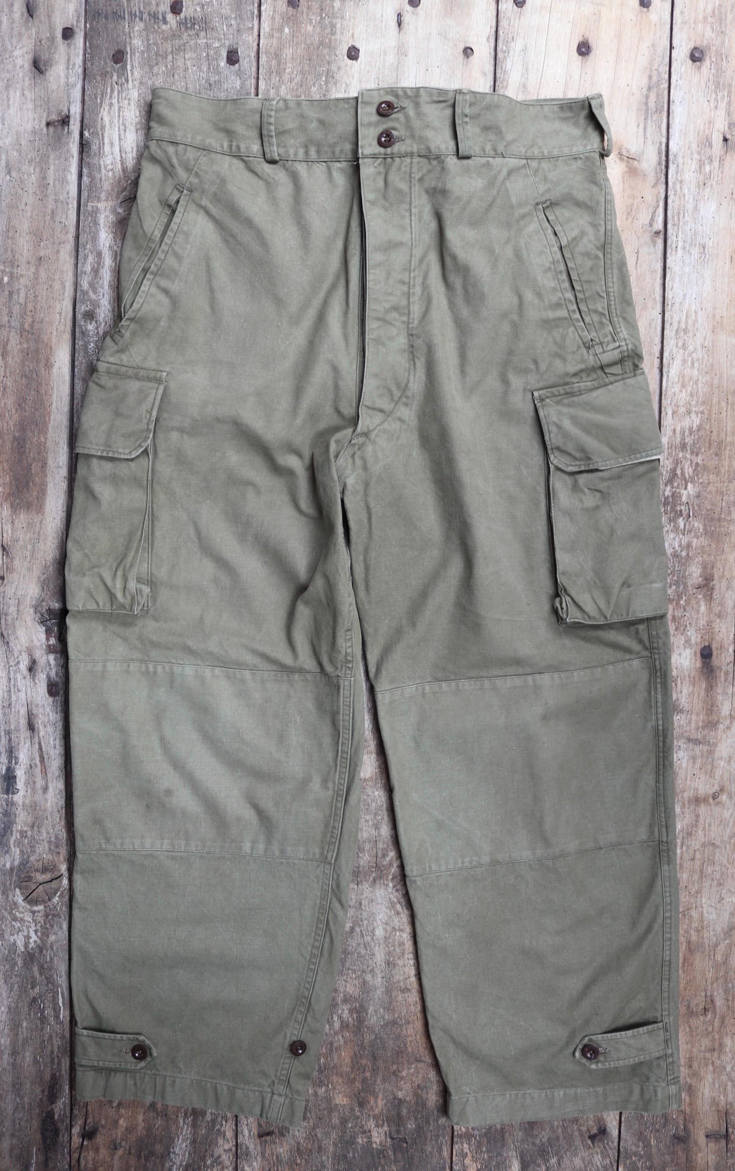 Vintage 1940s French M47 utility pants - military workwear - 37” x 29”