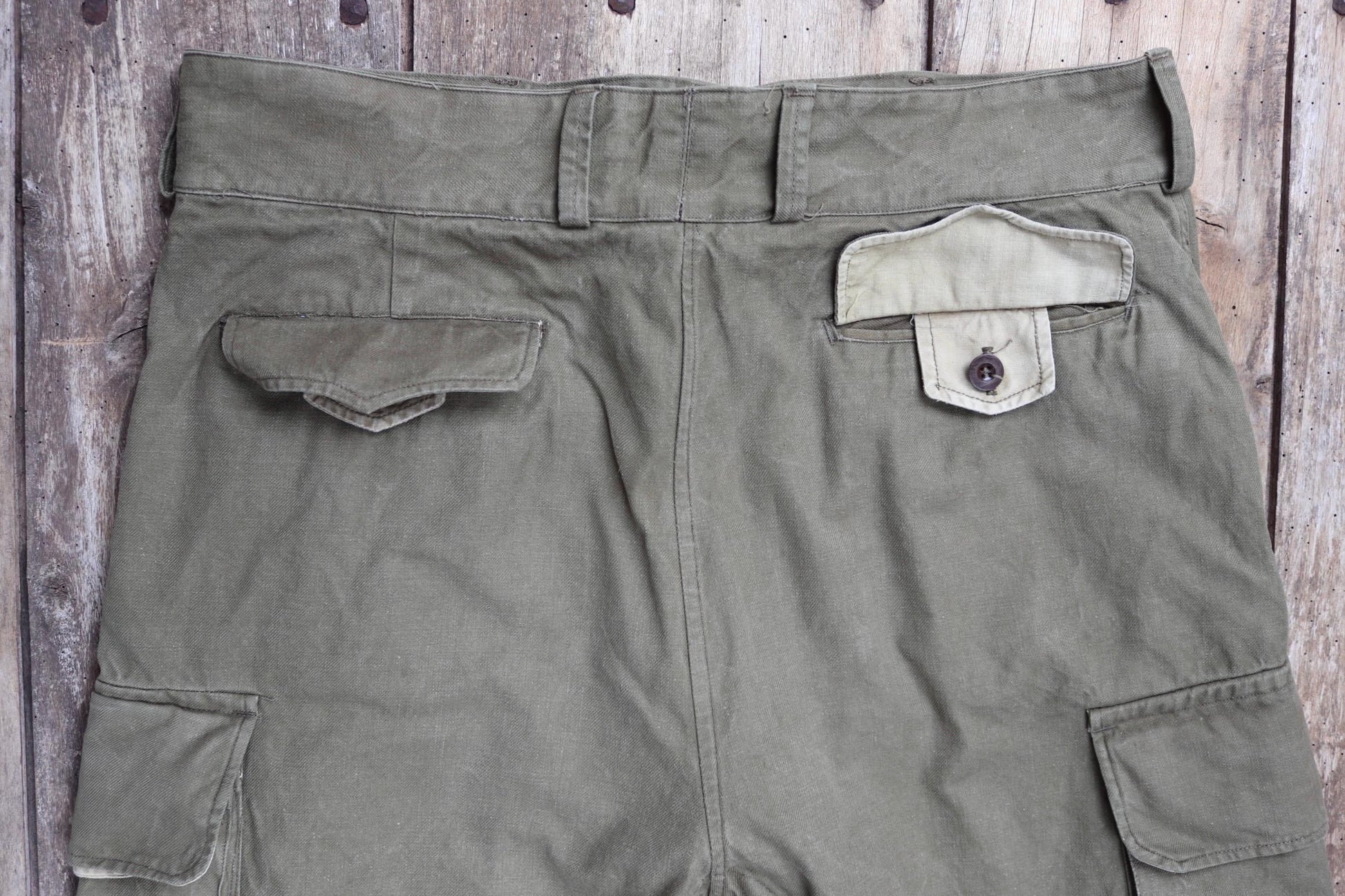 Vintage 1940s French M47 utility pants - military workwear - 37” x 29”