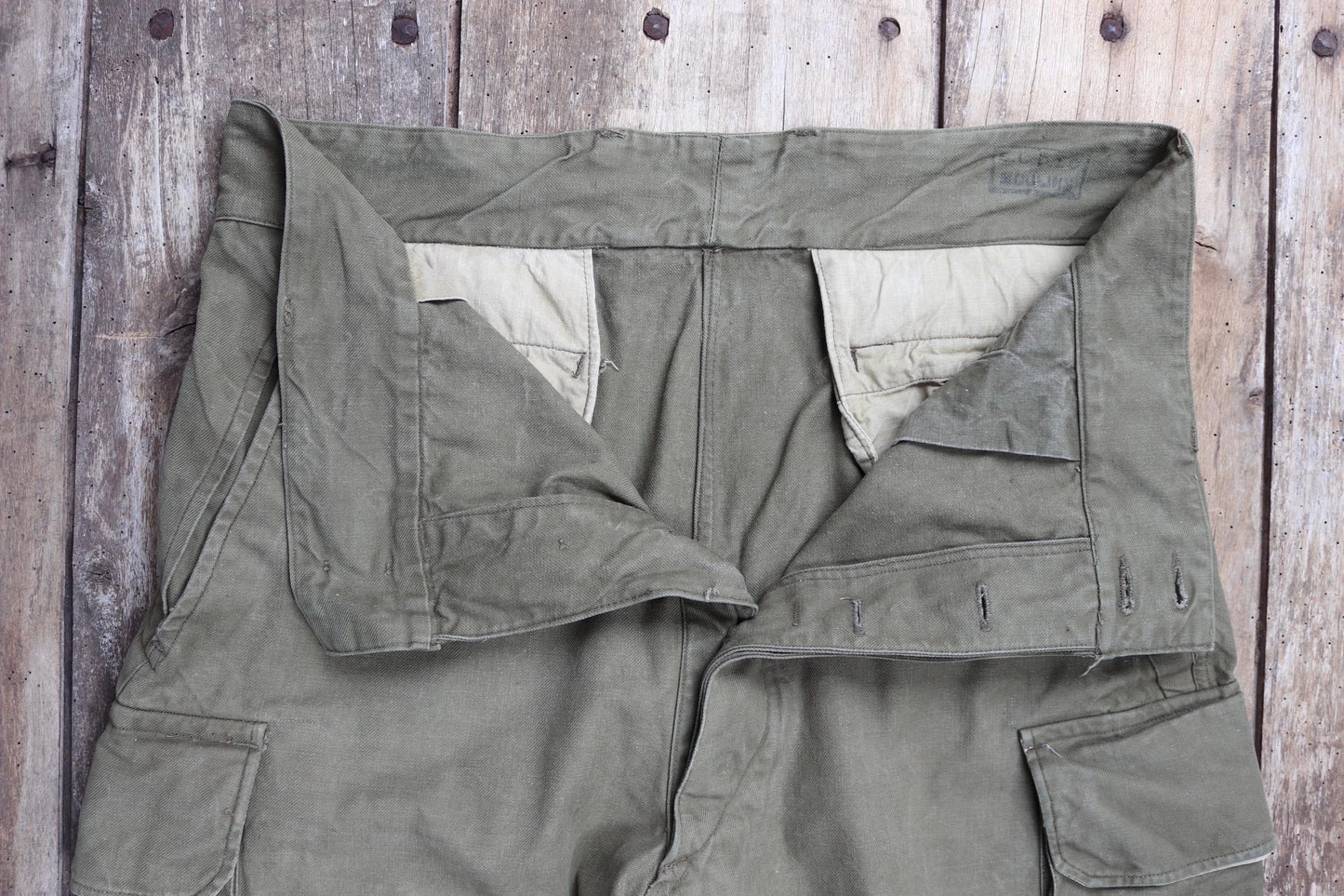 Vintage 1940s French M47 utility pants - military workwear - 37” x 29”