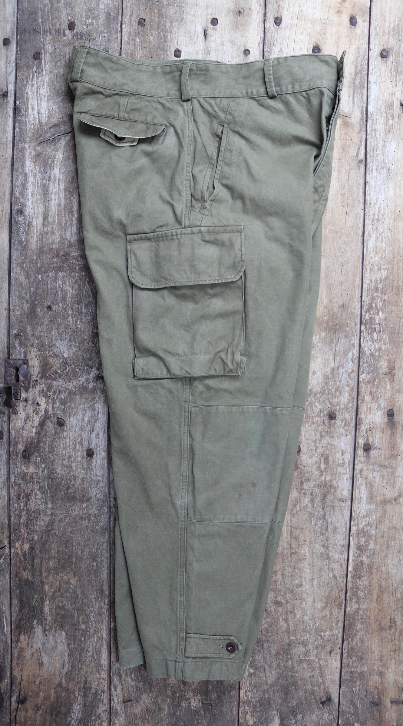 Vintage 1940s French M47 utility pants - military workwear - 37” x 29”