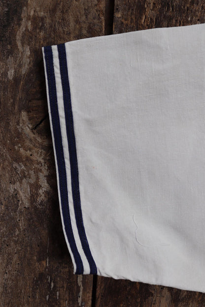 Vintage 1940s French linen sailor shirt - Marine Nationale - naval jumper - military workwear - 37” chest