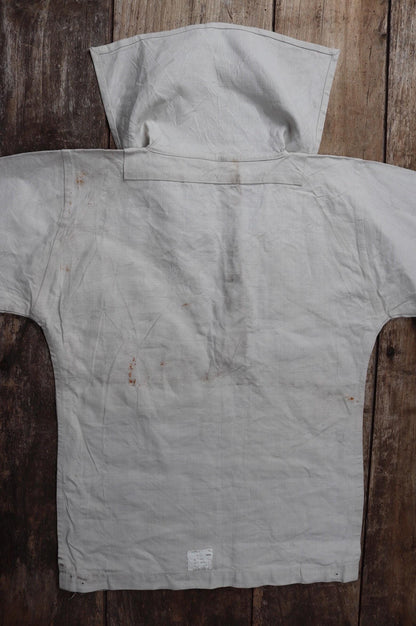 Vintage 1930s Royal Navy linen sailor shirt - navy duck working jumper - military workwear - 38" chest