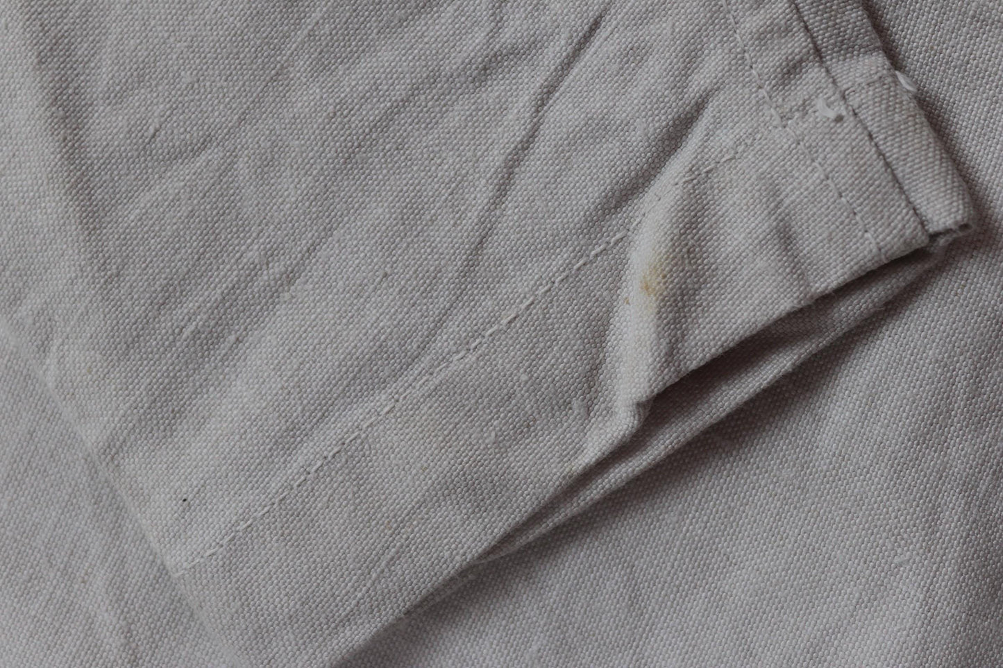 Vintage 1930s Royal Navy linen sailor shirt - navy duck working jumper - military workwear - 38" chest