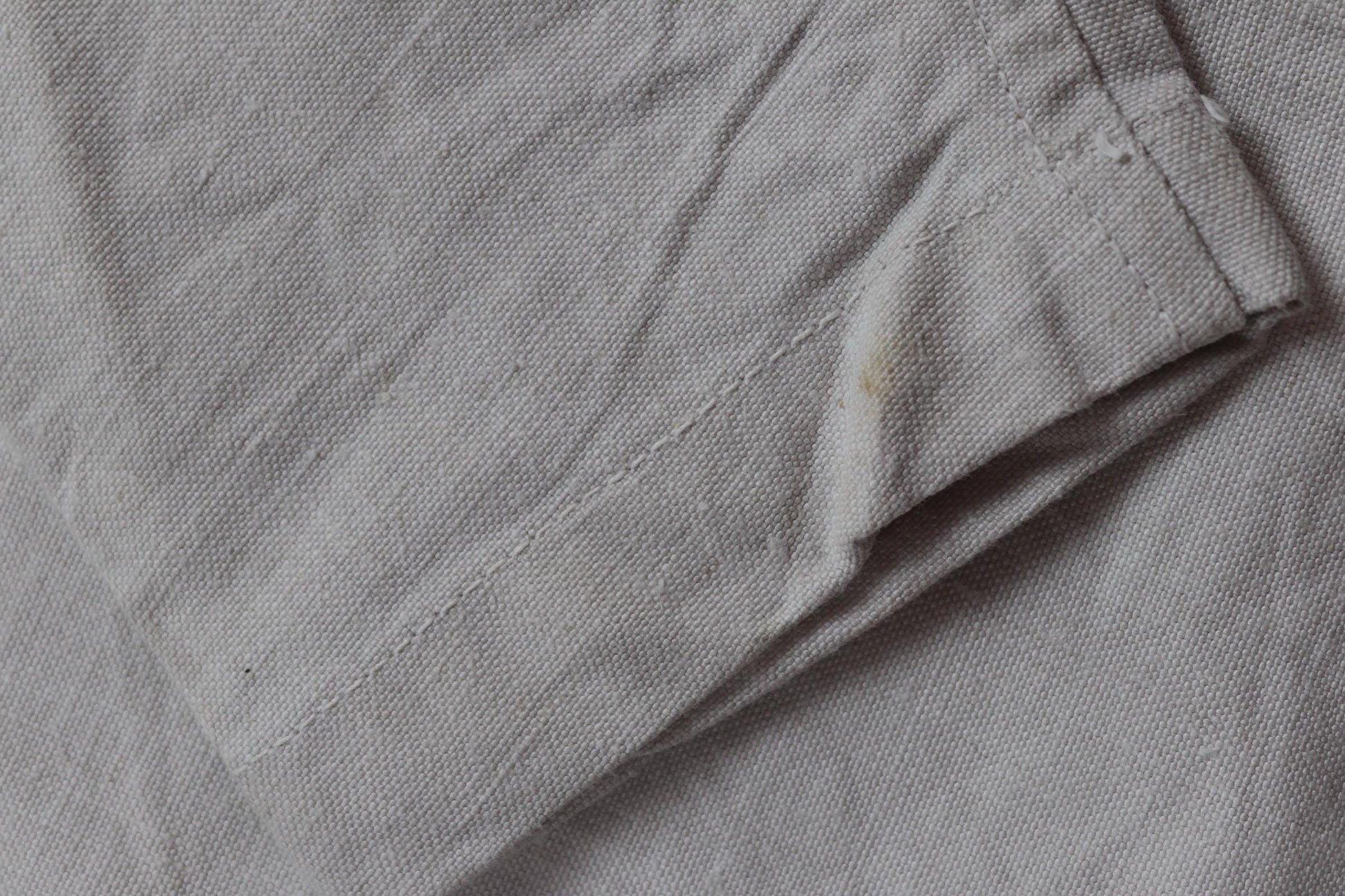 Vintage 1930s Royal Navy linen sailor shirt - navy duck working jumper - military workwear - 38" chest