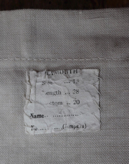 Vintage 1930s Royal Navy linen sailor shirt - navy duck working jumper - military workwear - 38" chest