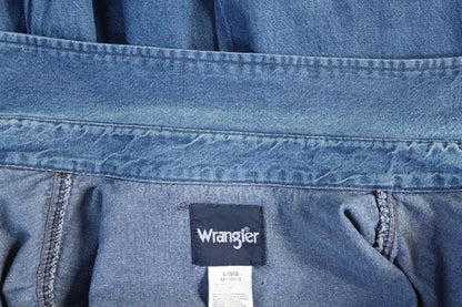 Vintage Wrangler denim shirt - cowboy - Western style - 47" chest