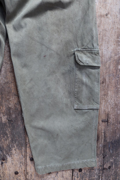 Vintage 1950s French M50 military coveralls - workwear overalls - army mechanic - 47” x 42” x 28”