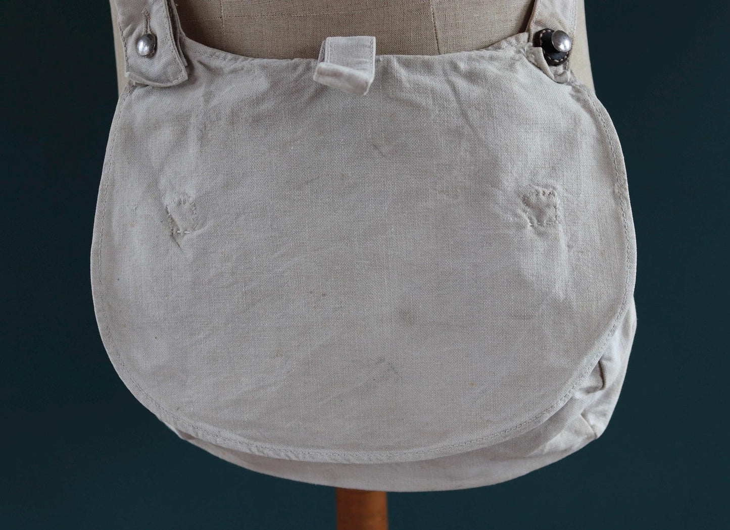 Antique WW1 military bag - Swedish army musette - cotton cross body bread bag - mattornist
