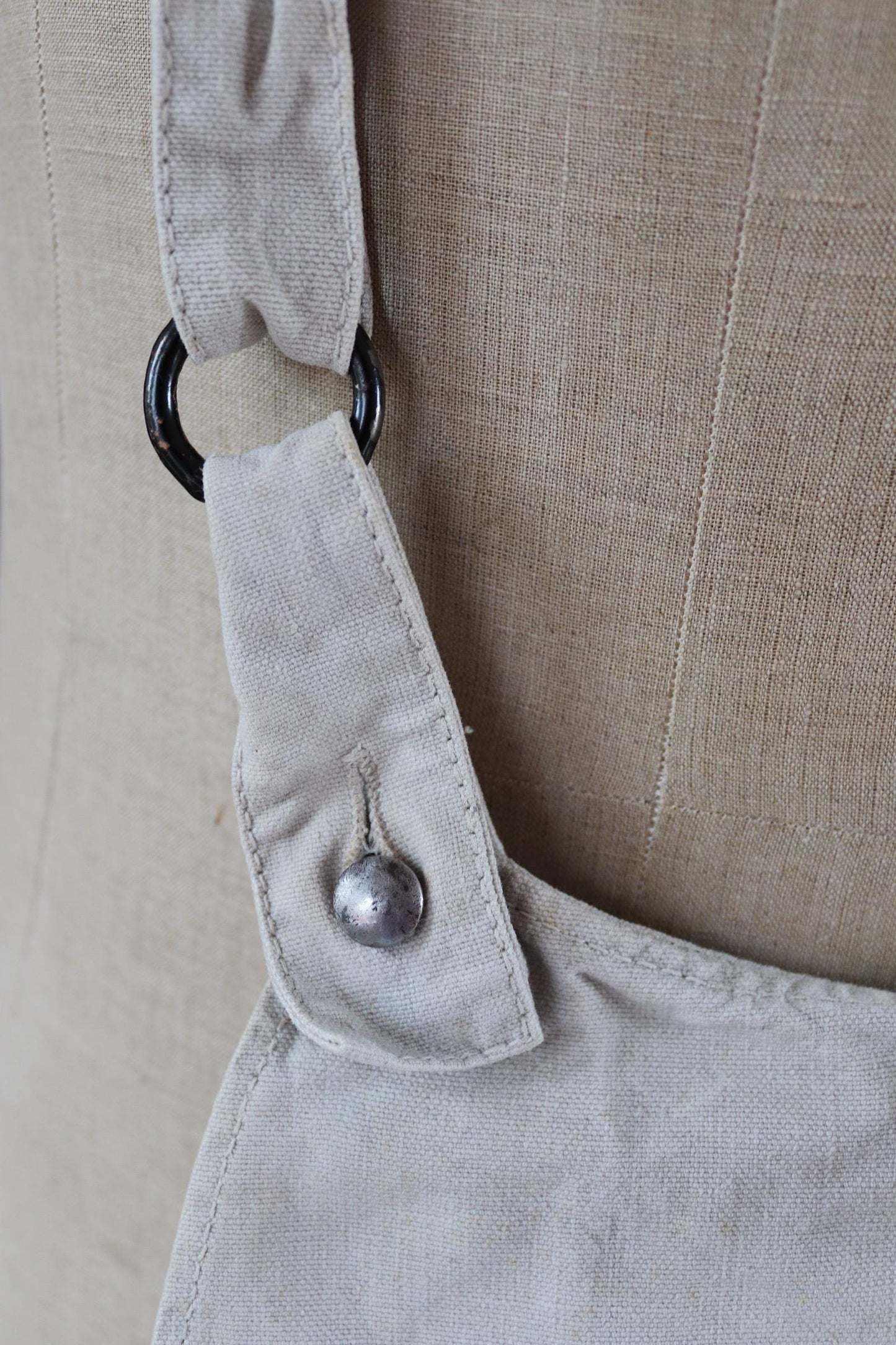 Antique WW1 military bag - Swedish army musette - cotton cross body bread bag - mattornist