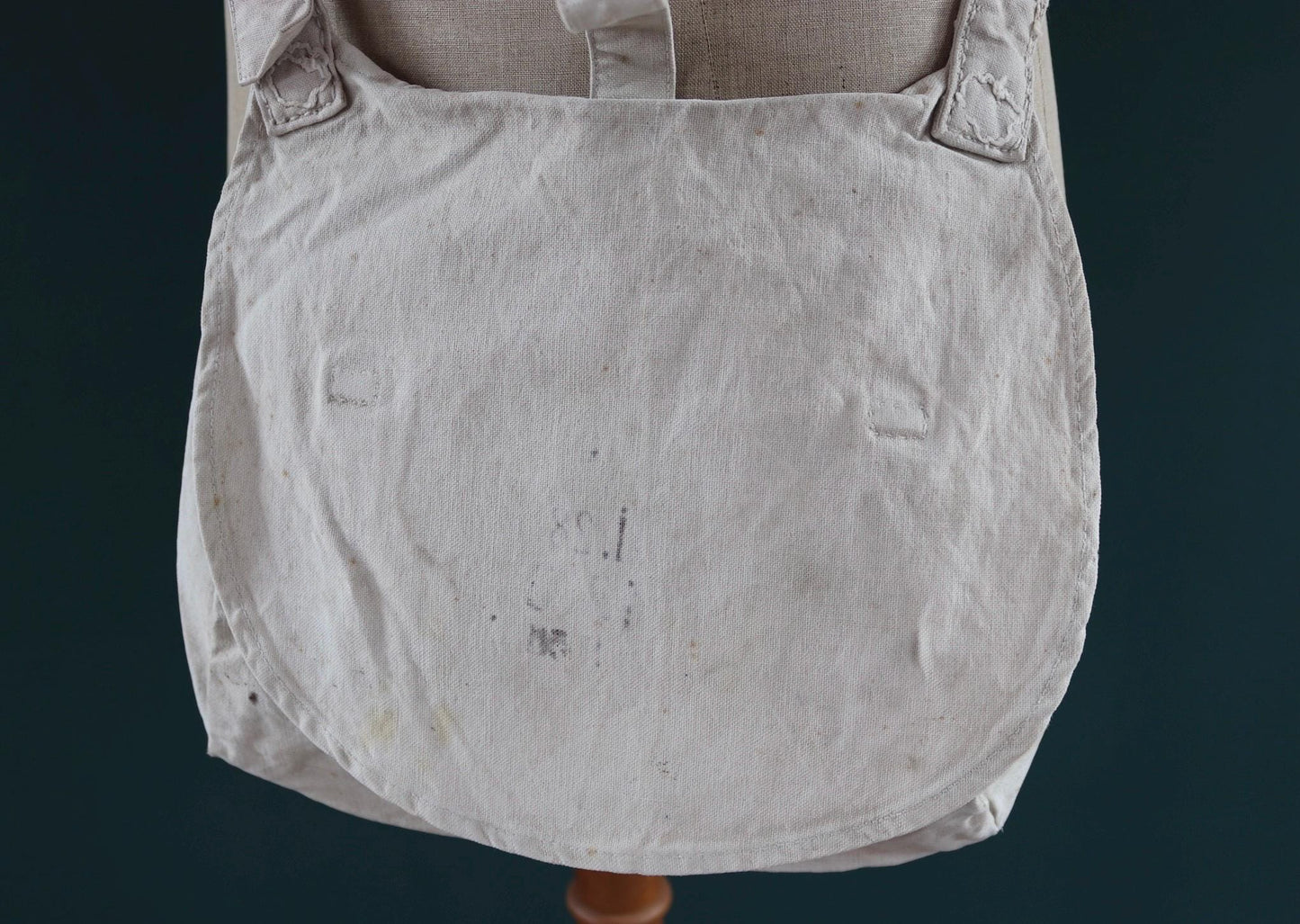 Antique WW1 military bag - Swedish army musette - cotton cross body bread bag - mattornist