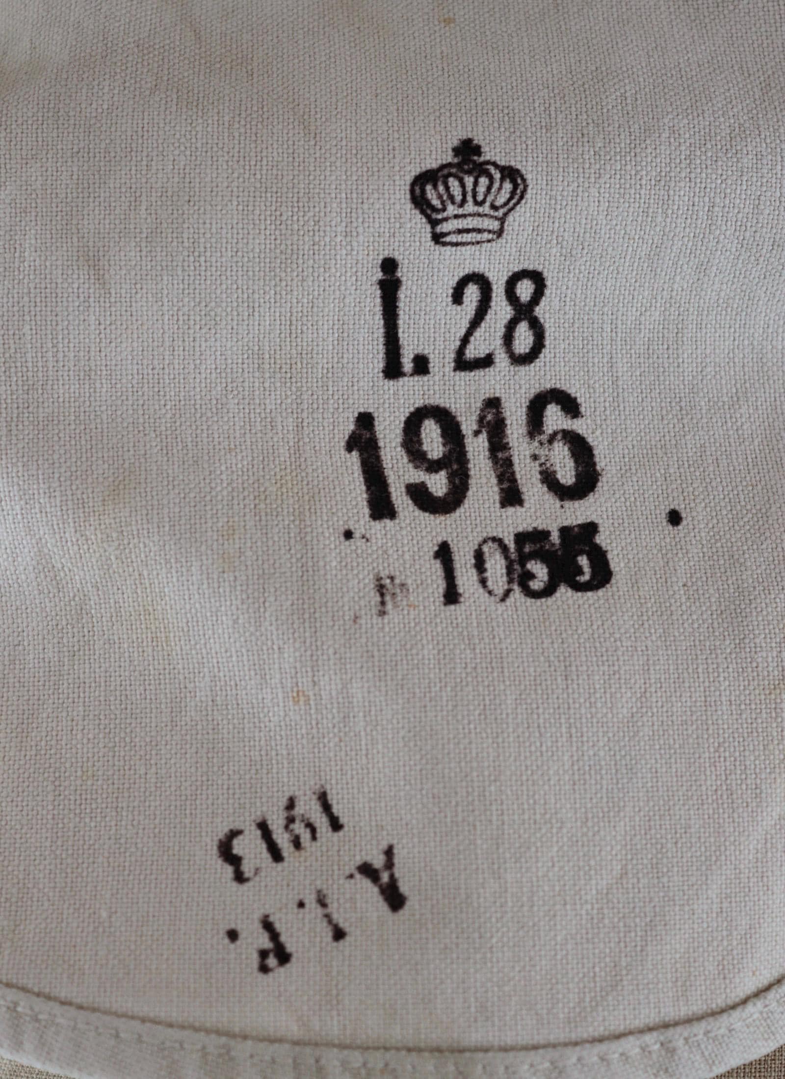 Antique WW1 military bag - Swedish army musette - cotton cross body bread bag - mattornist