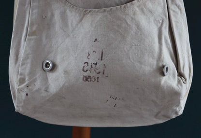 Antique WW1 military bag - Swedish army musette - cotton cross body bread bag - mattornist