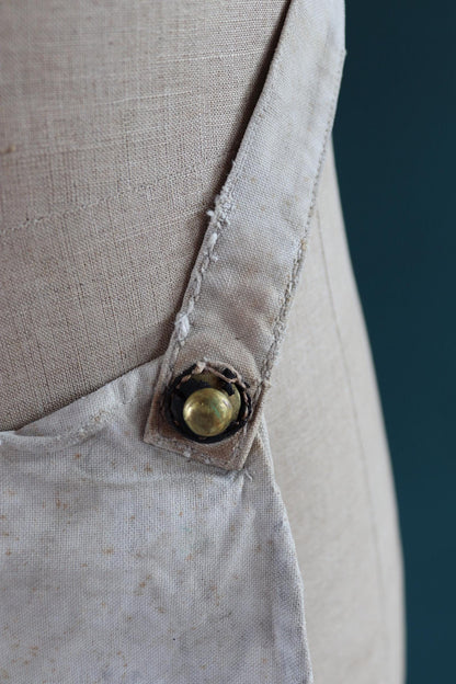 Antique WW1 military bag - Swedish army musette - cotton cross body bread bag - mattornist