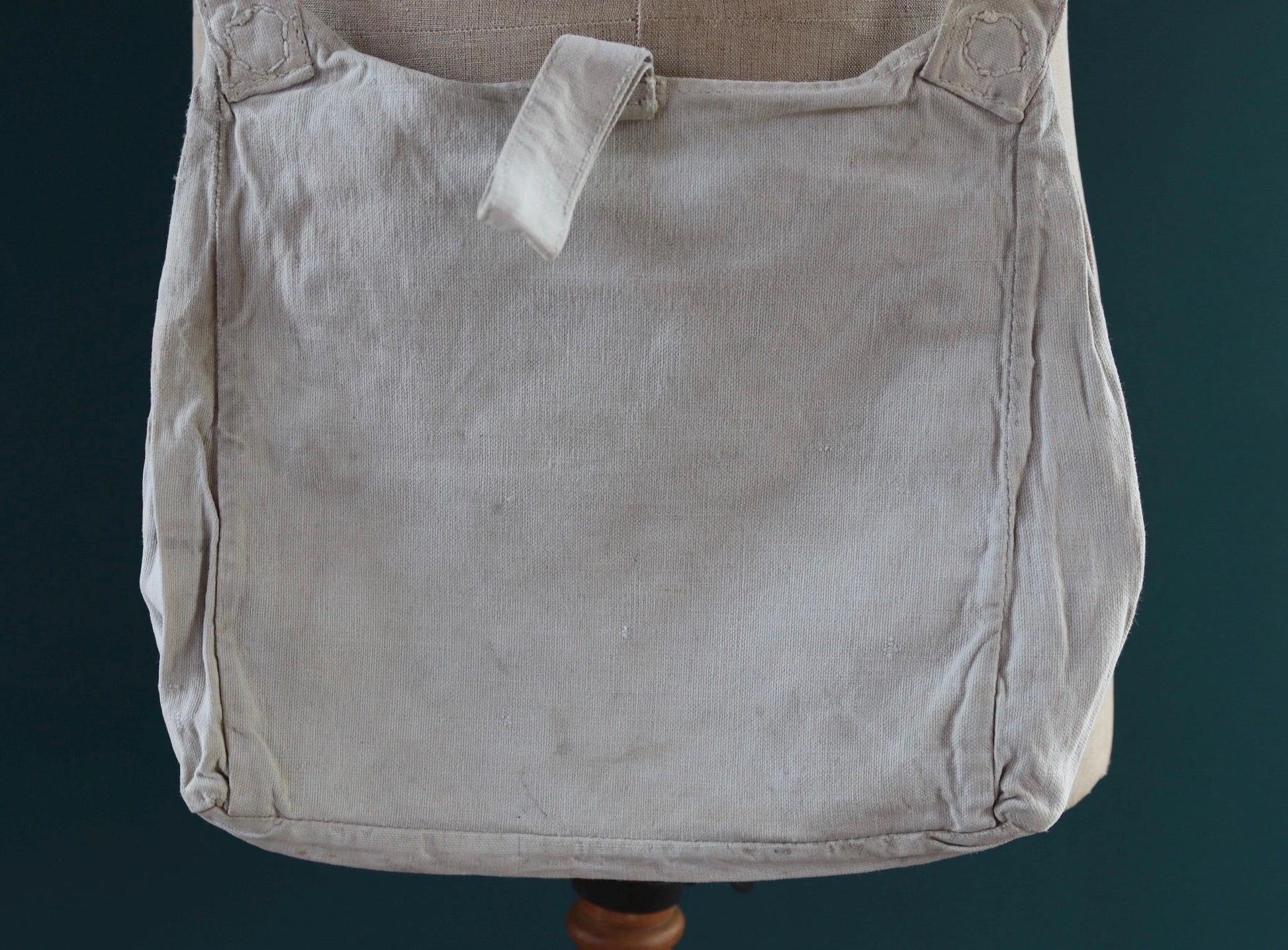 Antique WW1 military bag - Swedish army musette - cotton cross body bread bag - mattornist