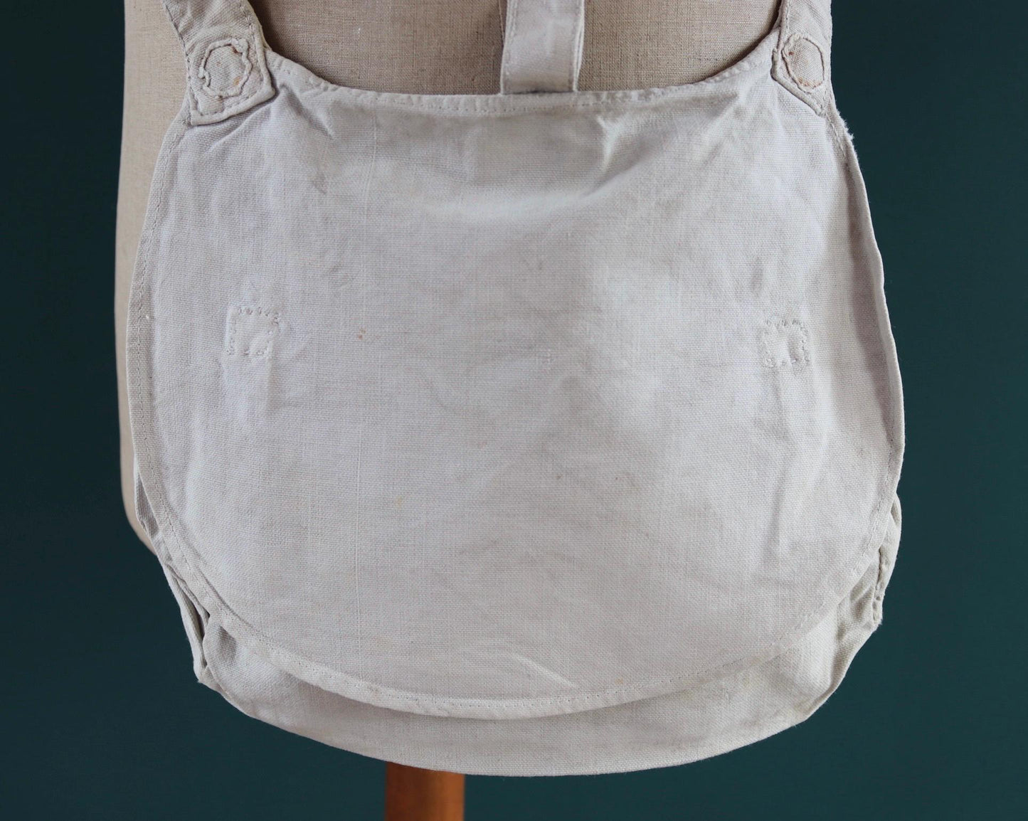 Antique WW1 military bag - Swedish army musette - cotton cross body bread bag - mattornist