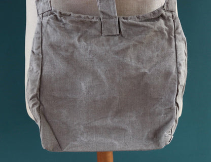 Vintage 1950s Swedish military bag - cotton cross shoulder musette - mattornist