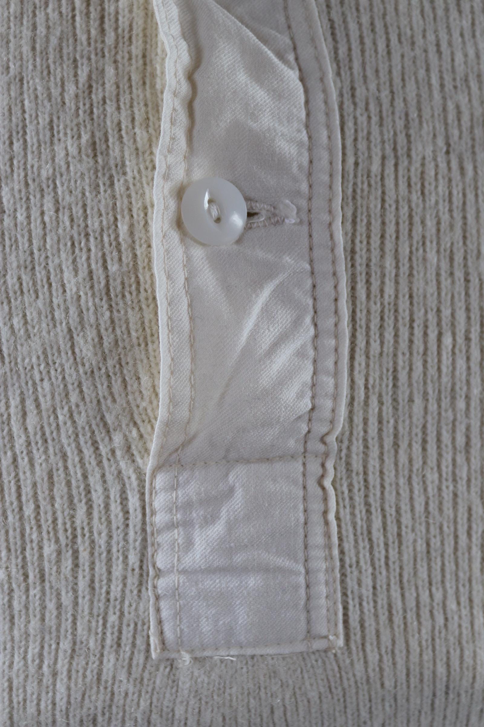 Vintage 1940s Penmans wool undershirt - Henley shirt - thermal base layer - made in Canada - 36" chest