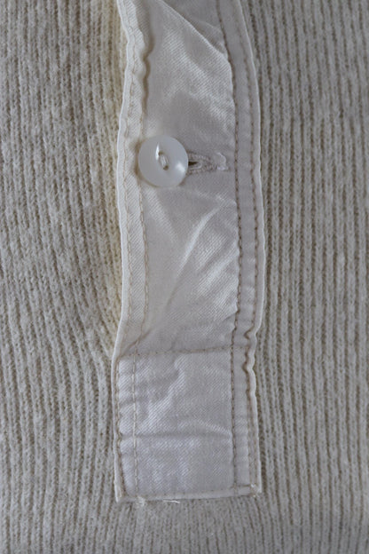 Vintage 1940s Penmans wool undershirt - Henley shirt - thermal base layer - made in Canada - 36" chest