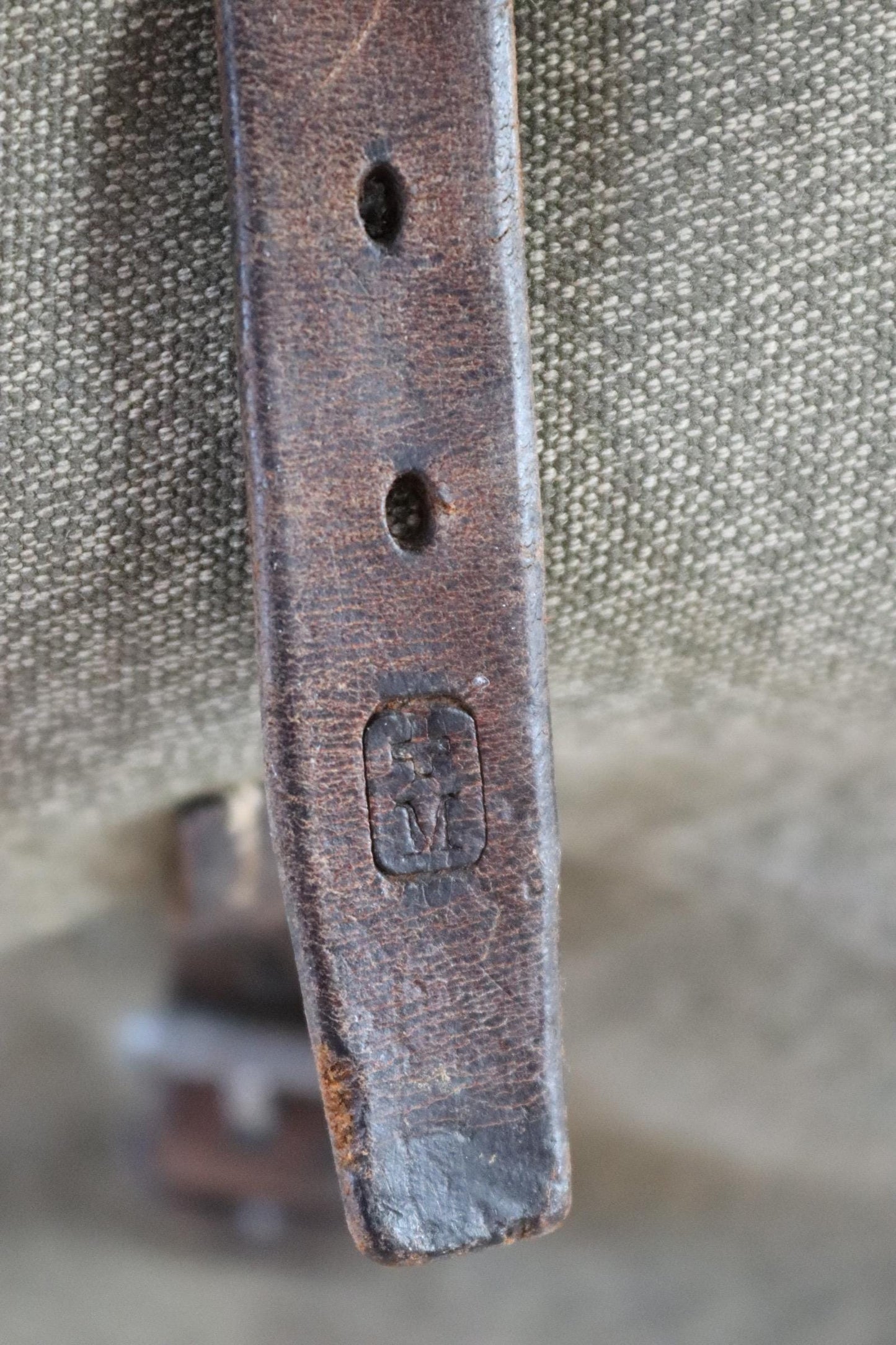 Vintage 1960s Swiss army rucksack - military backpack - salt pepper cotton canvas - for hiking and camping gear