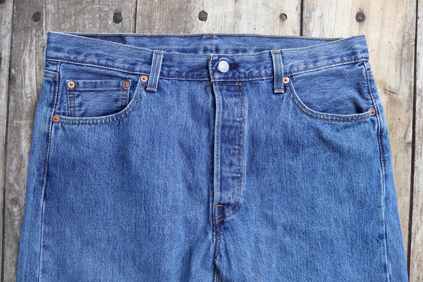 Vintage Levis 501 jeans - blue denim workwear - 36" x 34"