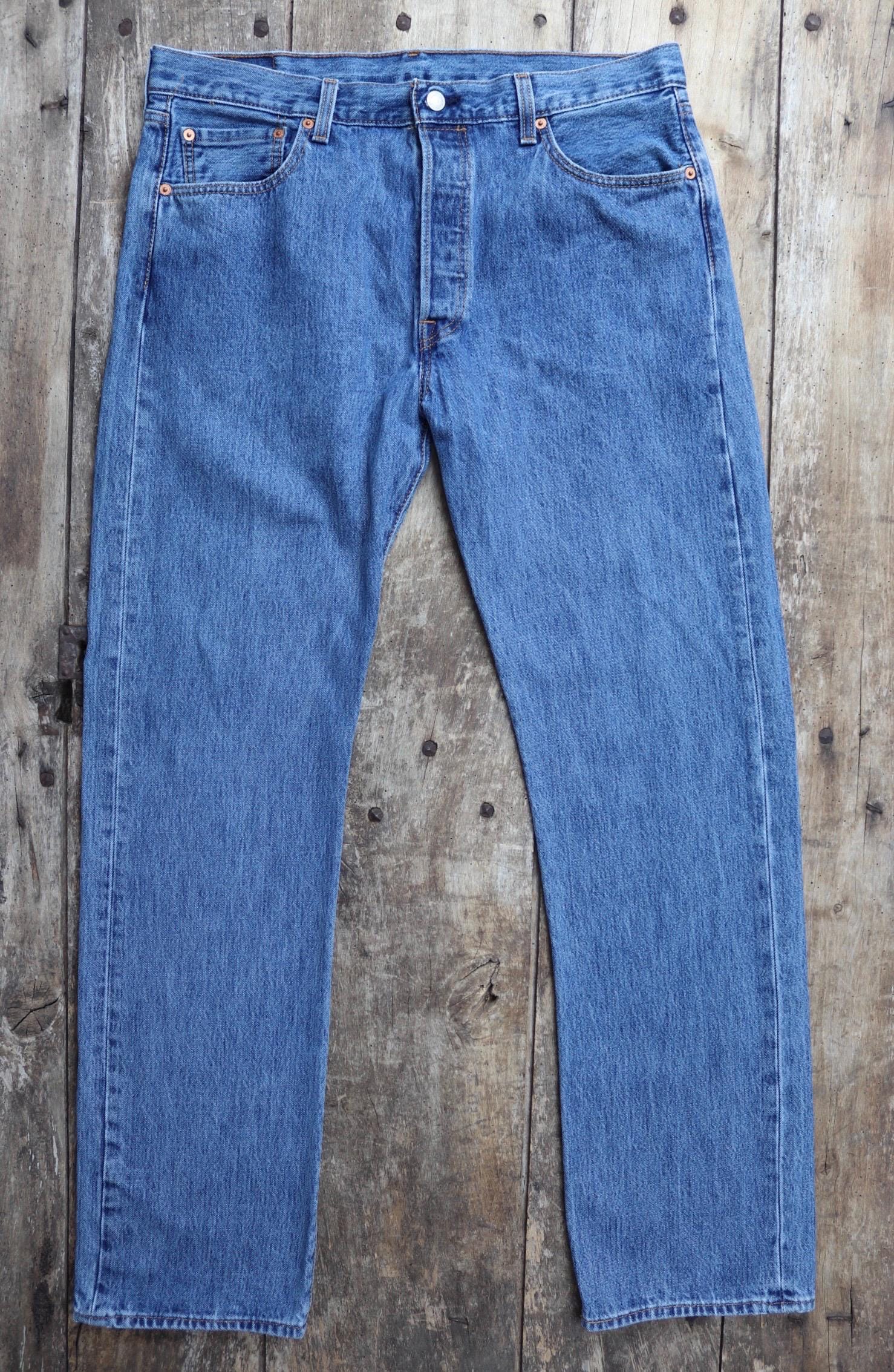 Vintage Levis 501 jeans - blue denim workwear - 36" x 34"
