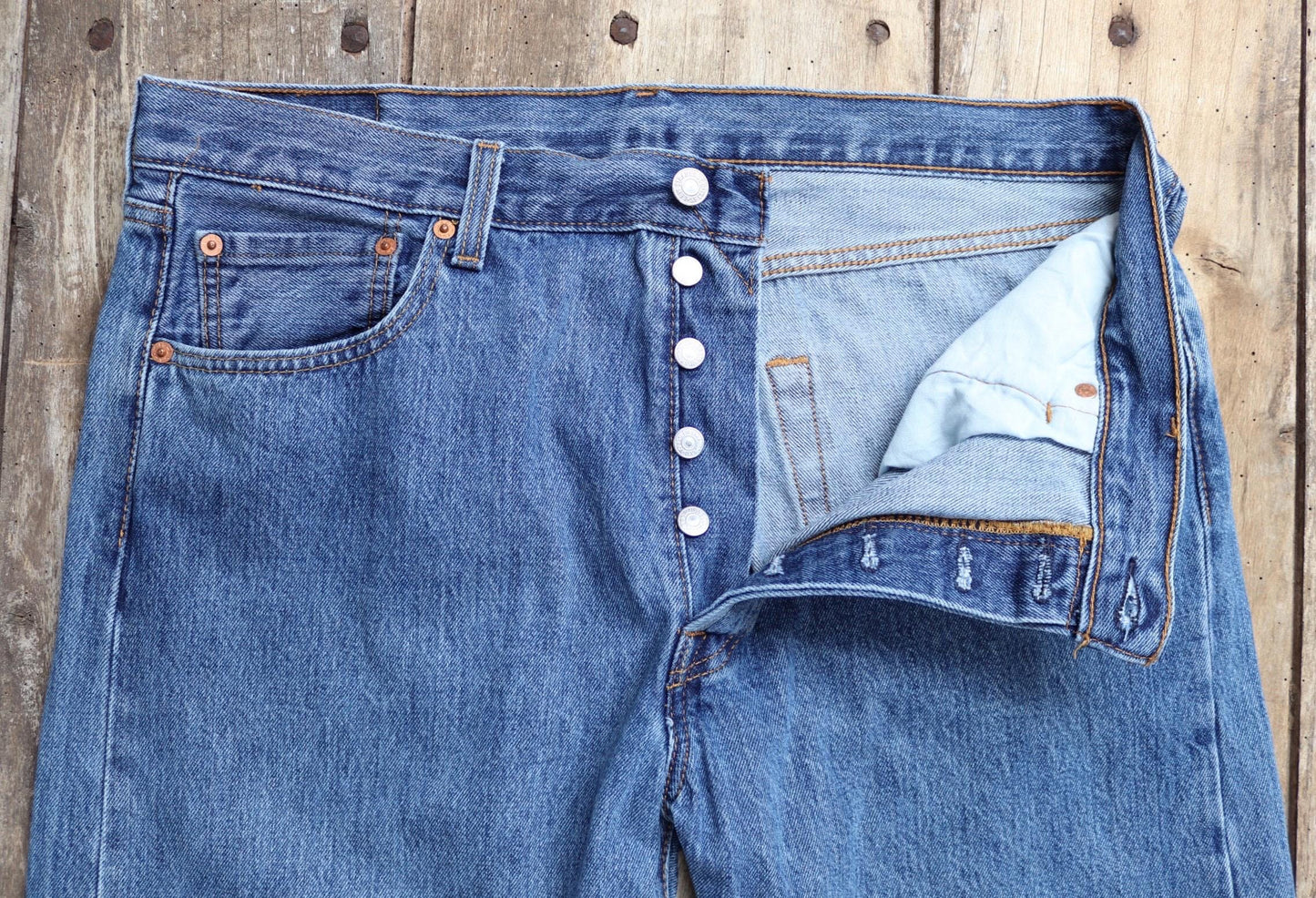 Vintage Levis 501 jeans - blue denim workwear - 36" x 34"
