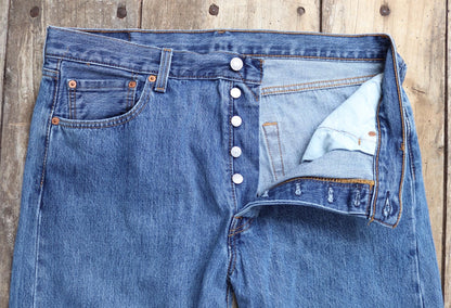 Vintage Levis 501 jeans - blue denim workwear - 36" x 34"
