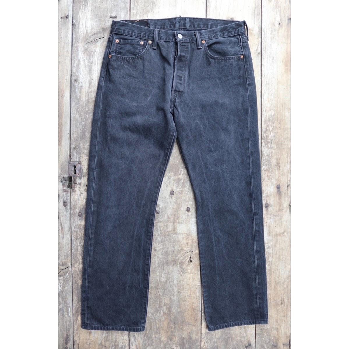 Vintage Levis 501 jeans - black denim - 34" x 29"