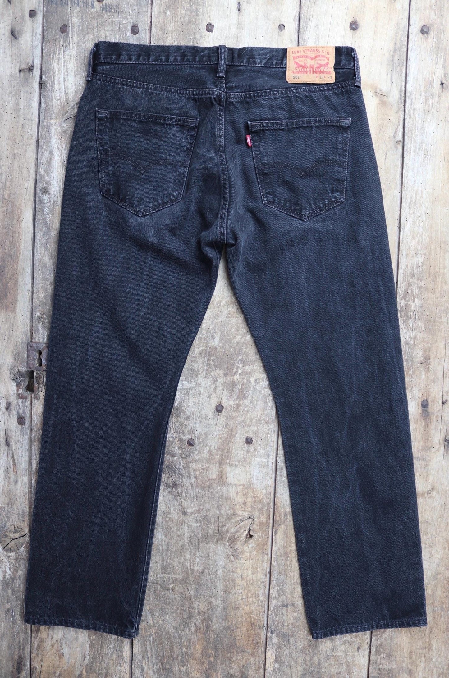 Vintage Levis 501 jeans - black denim - 34" x 29"