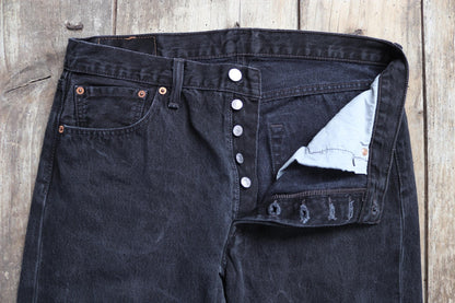 Vintage Levis 501 jeans - black denim - 34" x 29"