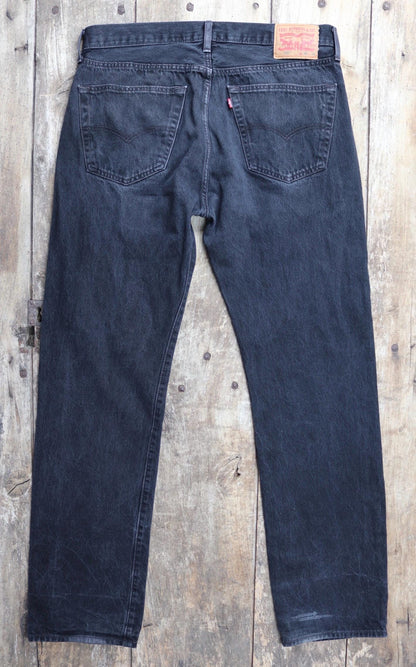 Vintage Levis 501 jeans - black denim - 36" x 34"