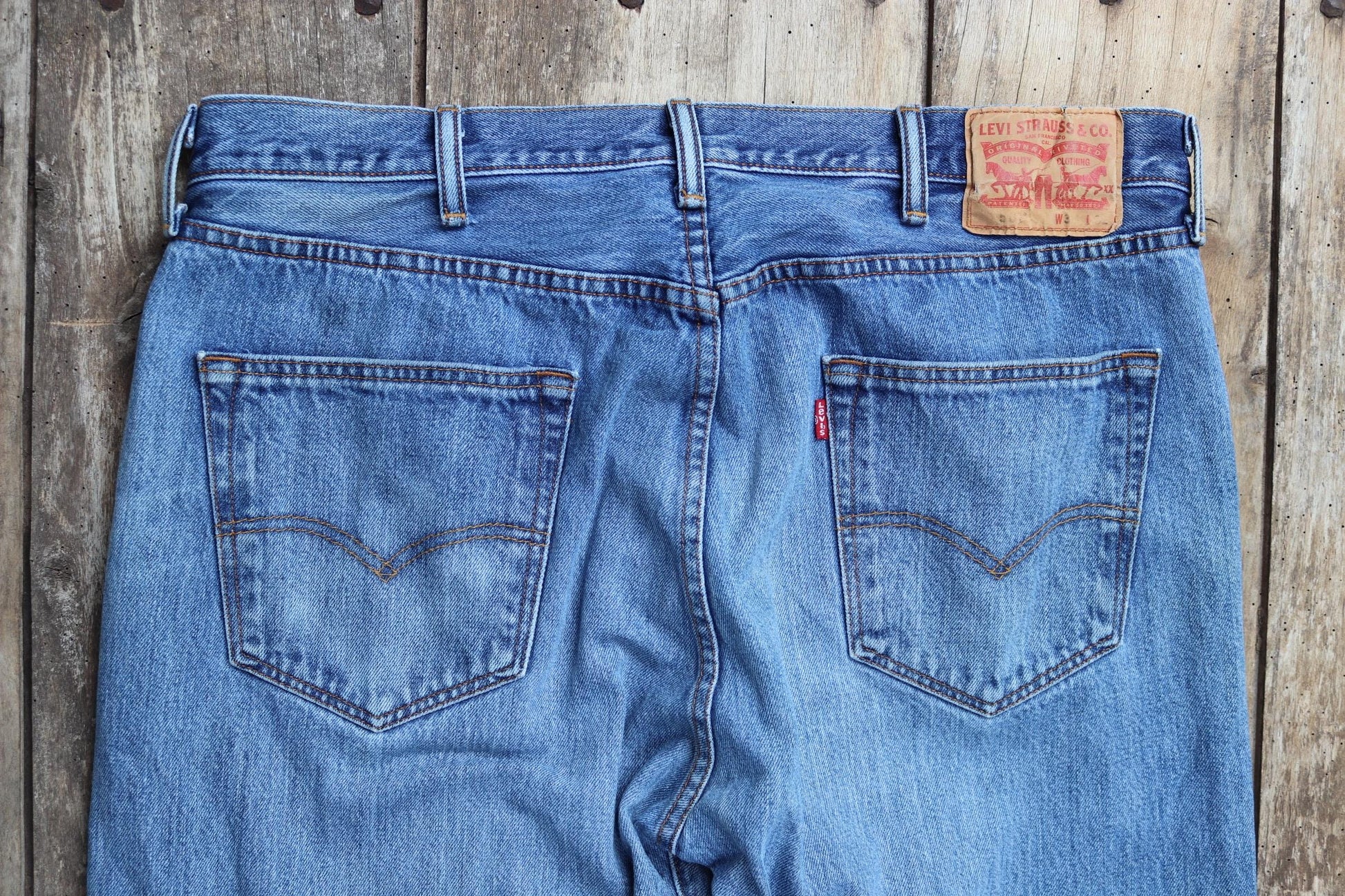 Vintage Levis 501 jeans - blue denim workwear - 38" x 32"