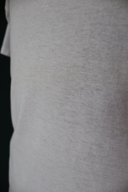 Vintage 1990s Hanes v neck t shirt - single stitch - plain white tee - 40” chest