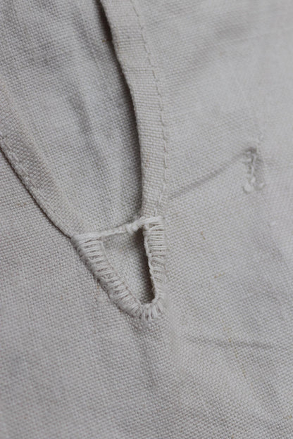 Vintage 1930s Royal Navy linen sailor shirt - navy duck working jumper - military workwear - 38" chest