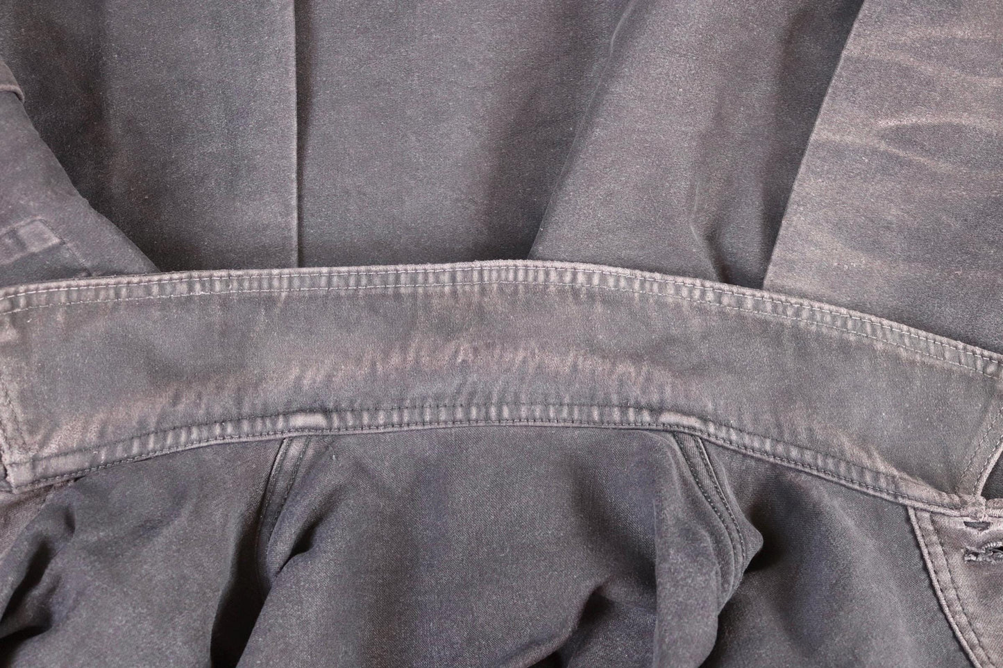 Vintage black moleskin chore jacket - Le Mont St Michel - 1950s French workwear coat - 41" chest