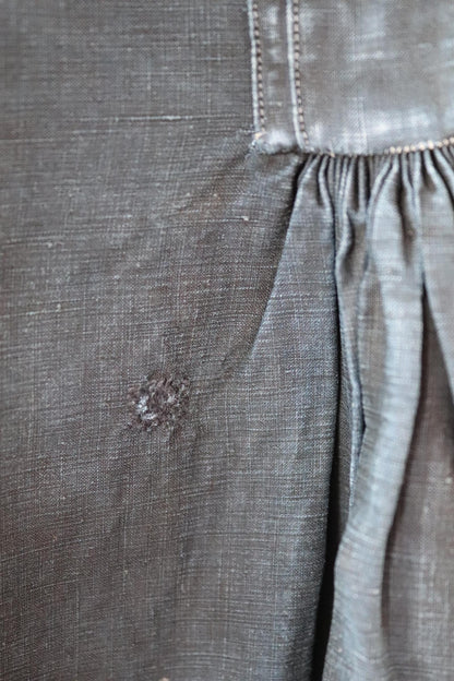 Antique 1900s French indigo biaude - linen workwear smock - 64" chest