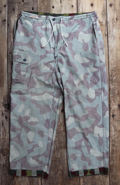 Vintage 1980s Finnish M62 camo trousers - windproof paratrooper pants - 37” x 27”
