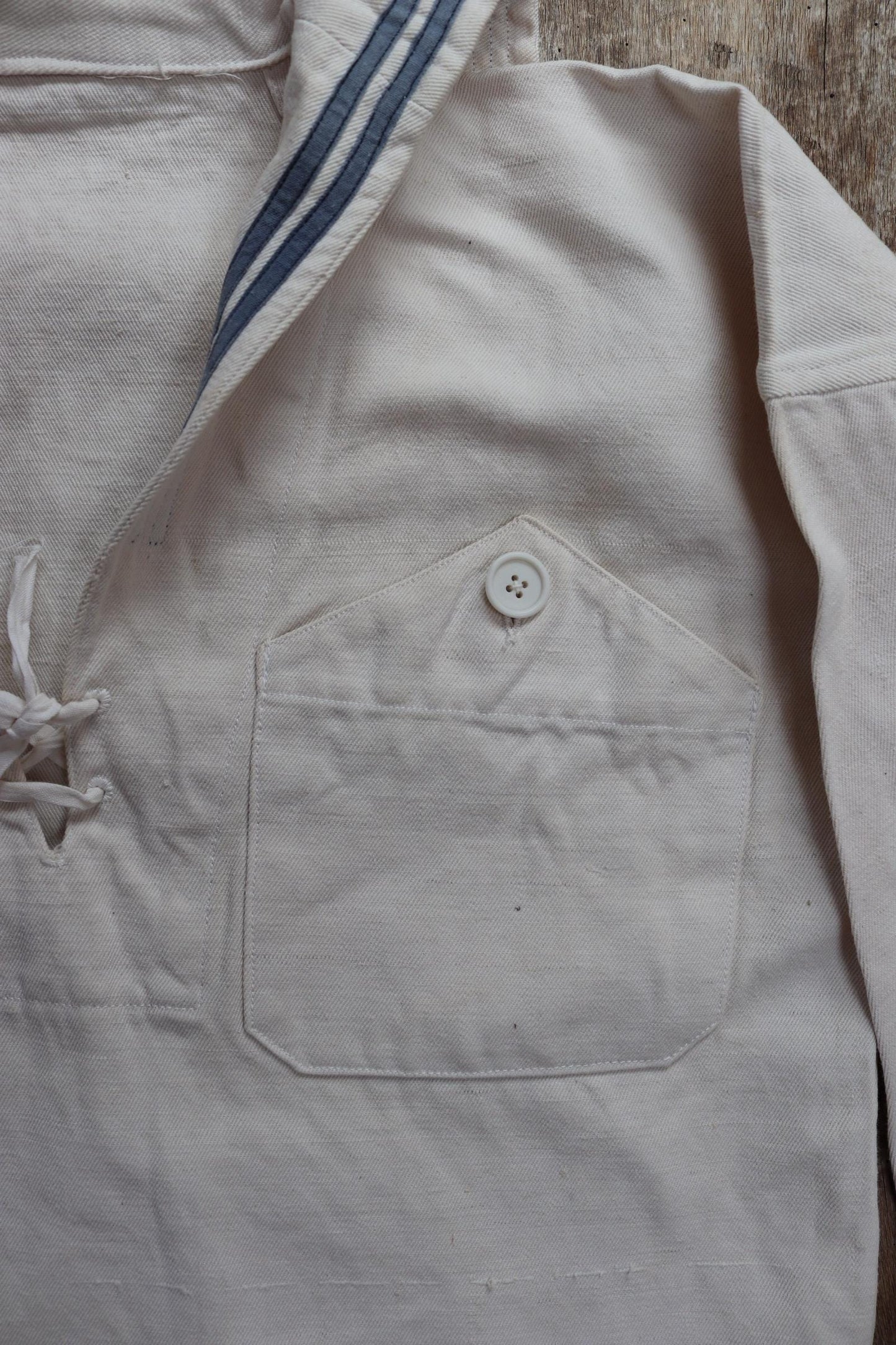 Vintage 1950s Italian sailor shirt - military workwear - 41" chest