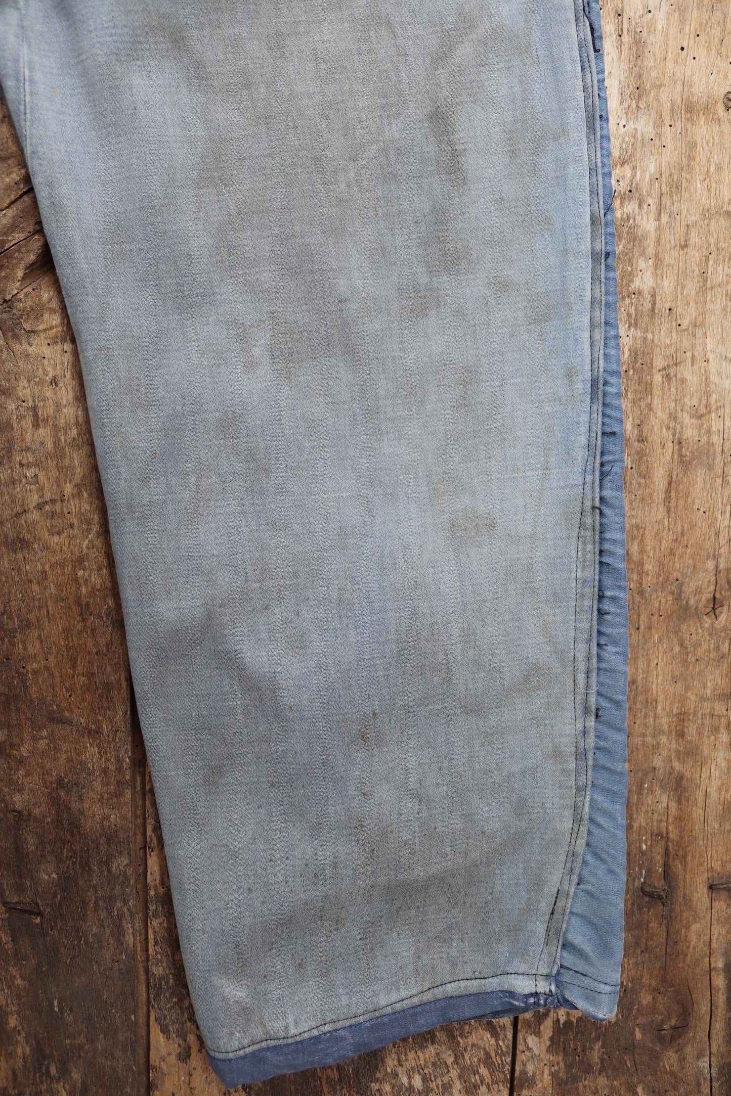 Vintage 1950s Le Mont St Michel overalls - French moleskin workwear dungarees - patched and repaired - 34” x 26”