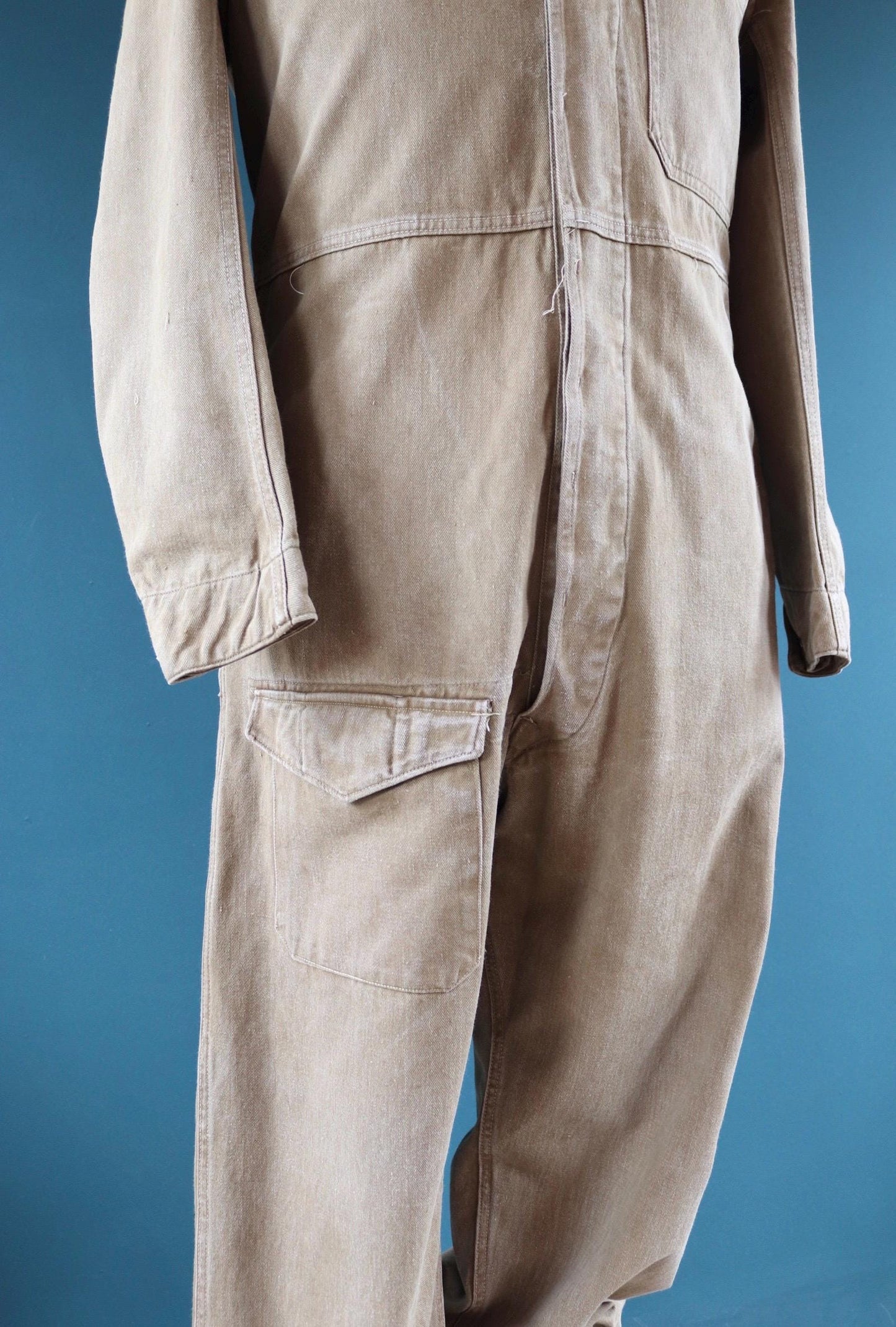 Vintage WW2 Combination Suit - ATS - British workwear - 1940s overalls - mechanic coveralls - 44” x 40” x 28”