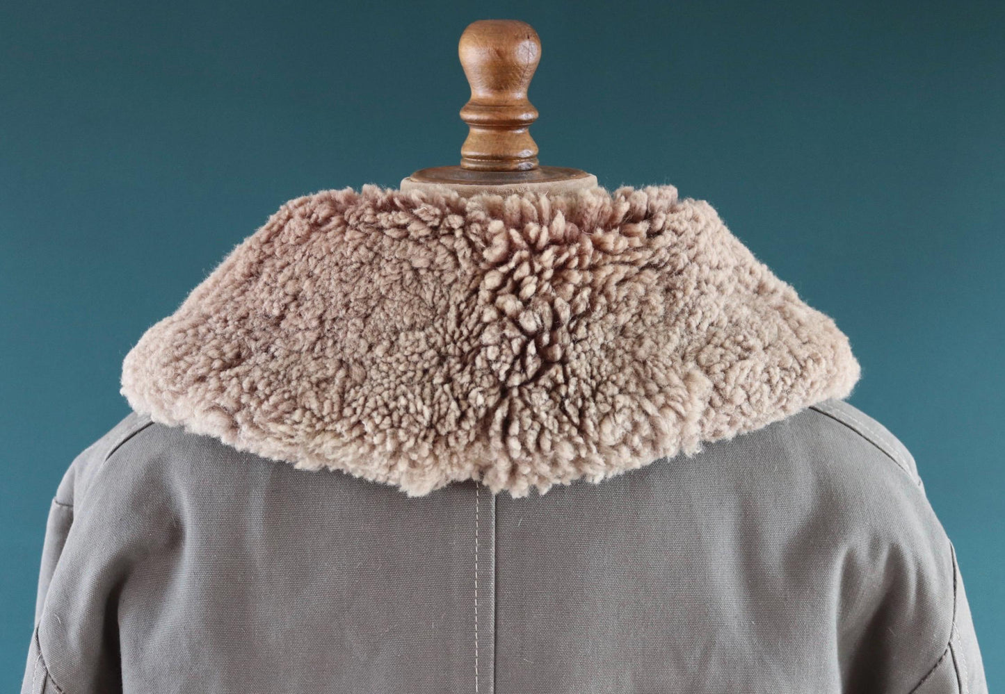 Vintage 1950s Swedish Livpäls sheepskin coat - military greatcoat - 48” chest